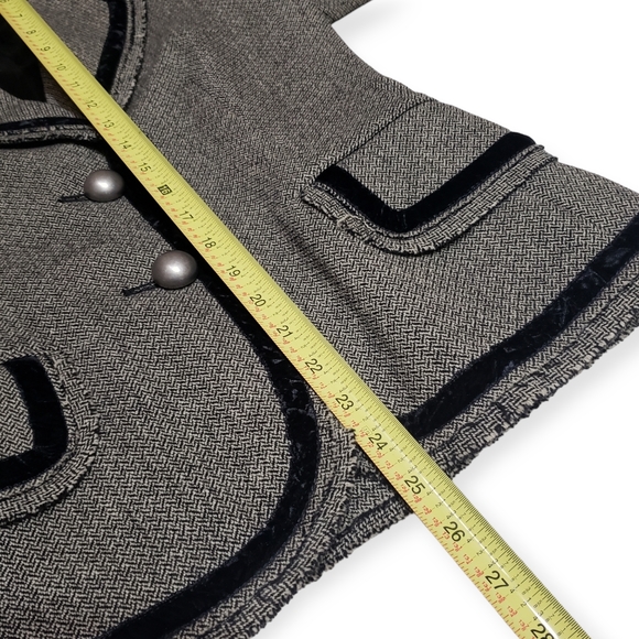 Banana Republic Wool Womens Two Button Blazer Grey Black Size 8 - Picture 6 of 8